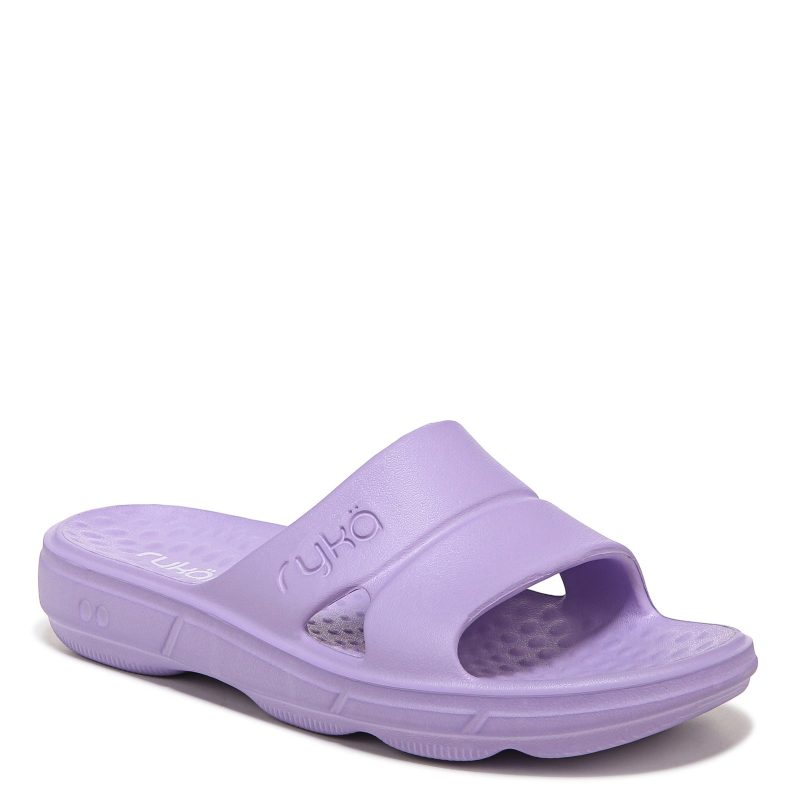 I0464M1500 Womens Ryka Restore Slide Recovery Sandal Purple