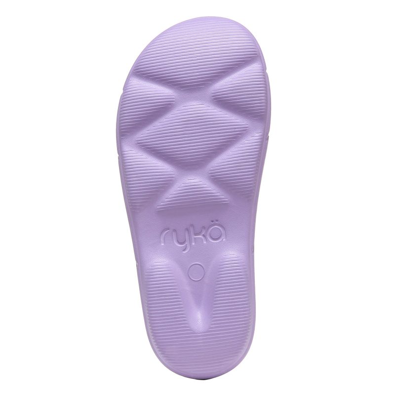 I0464M1500 Womens Ryka Restore Slide Recovery Sandal Purple 6