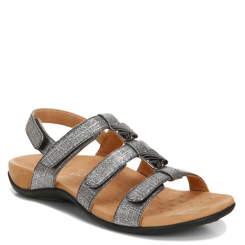 I0924S1001 Womens Vionic Amber Sandal Black Metallic