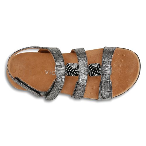 I0924S1001 Womens Vionic Amber Sandal Black Metallic 6