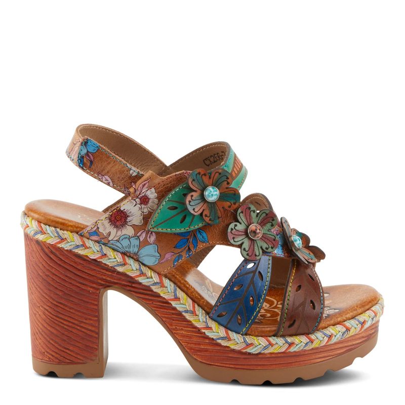 IHANA CAM Womens L Artiste By Spring Step Ihana Sandal Camel Multi 1 4d7af775 80c1 4dd3 a45b 03c29a2a13e9