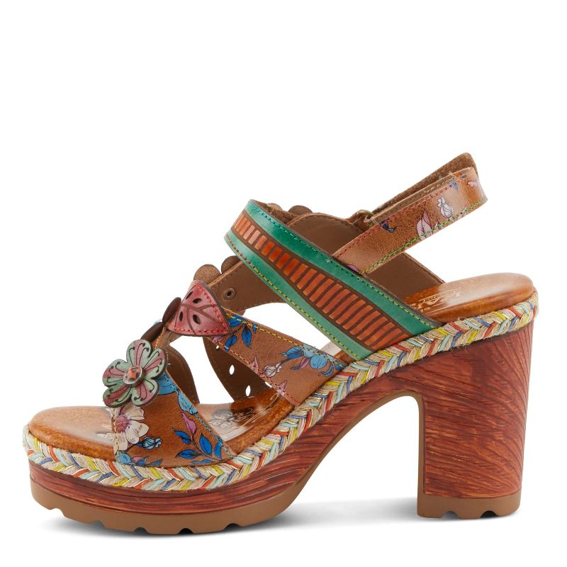 IHANA CAM Womens L Artiste By Spring Step Ihana Sandal Camel Multi 2 aa8d7161 7650 48bd 8fee d47d430b0614