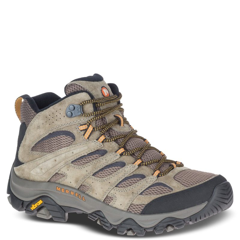 J035869W Mens Merrell Moab 3 Mid Hiking Boot Wide Width Walnut