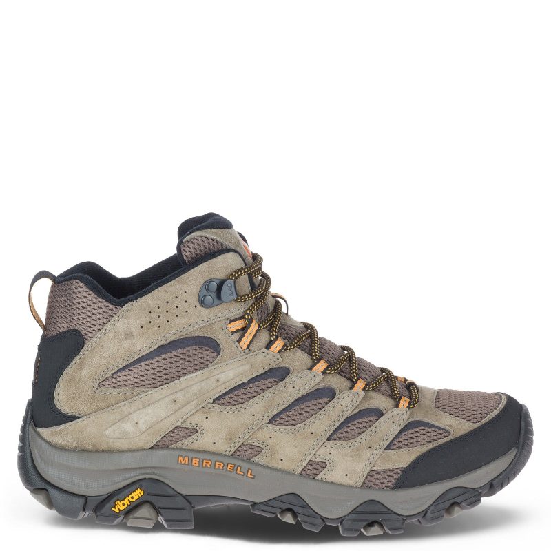 J035869W Mens Merrell Moab 3 Mid Hiking Boot Wide Width Walnut 1