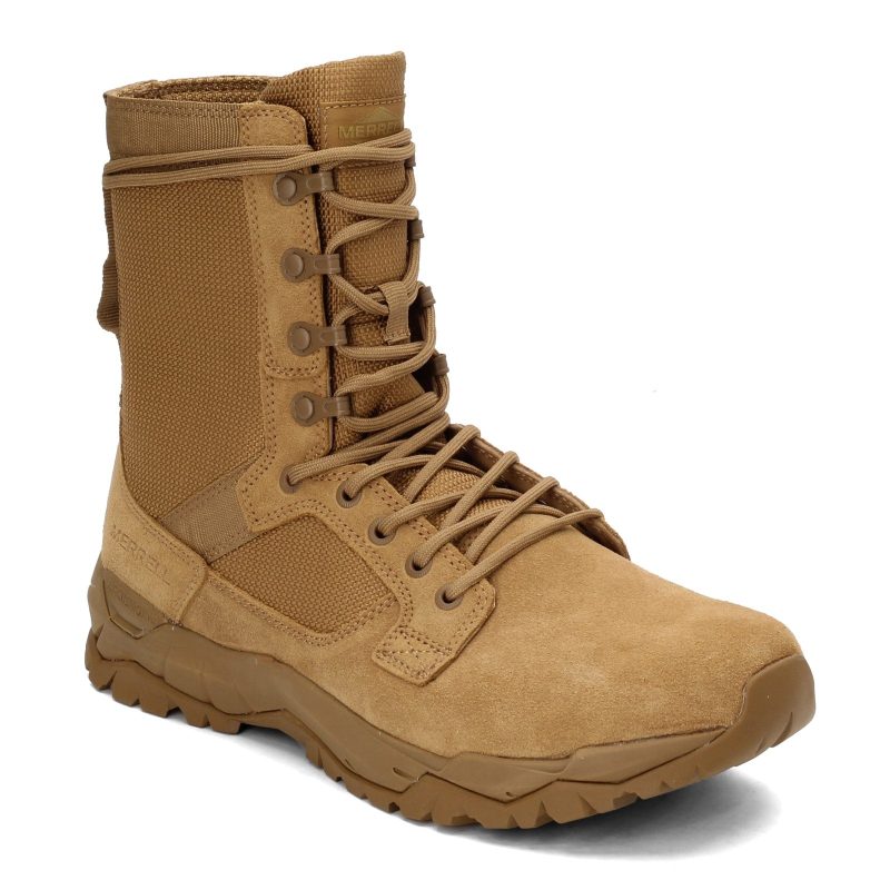 J099375 W Mens Merrell Mqc Patrol Waterproof Boot Wide Width Coyote