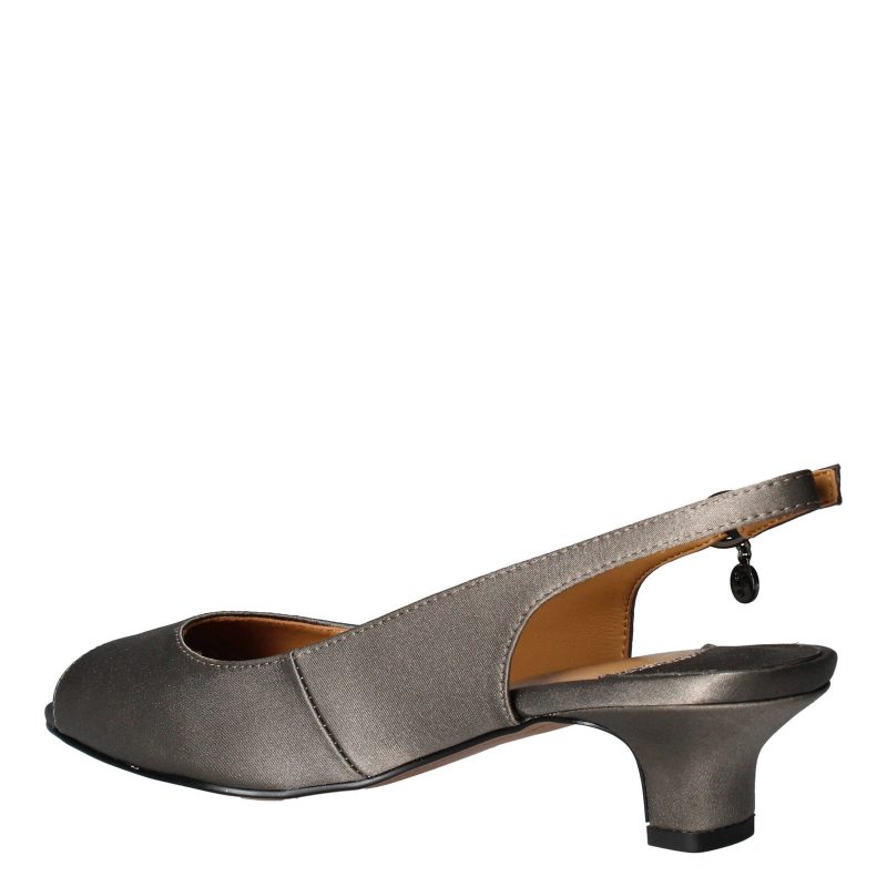 JENVEY SADGR Womens J Renee Jenvey Sandal Grey Satin 4