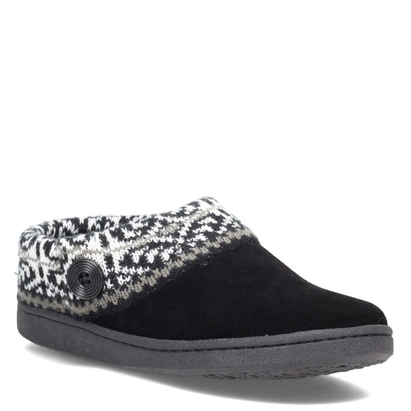 JMH2037 201 Womens Clarks Sweater Collar Slipper Blackgrey 1b477037 8997 47d0 8678 8f155ef7ca57