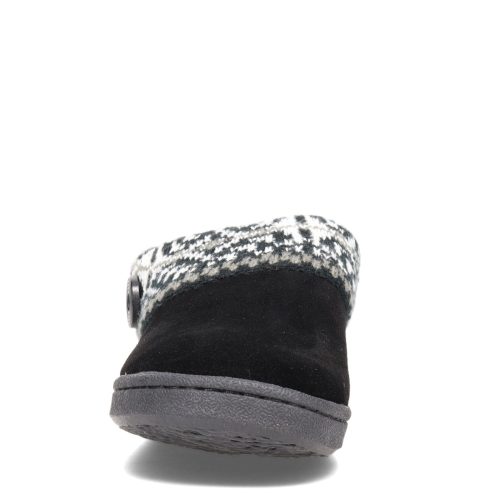 JMH2037 201 Womens Clarks Sweater Collar Slipper Blackgrey 2