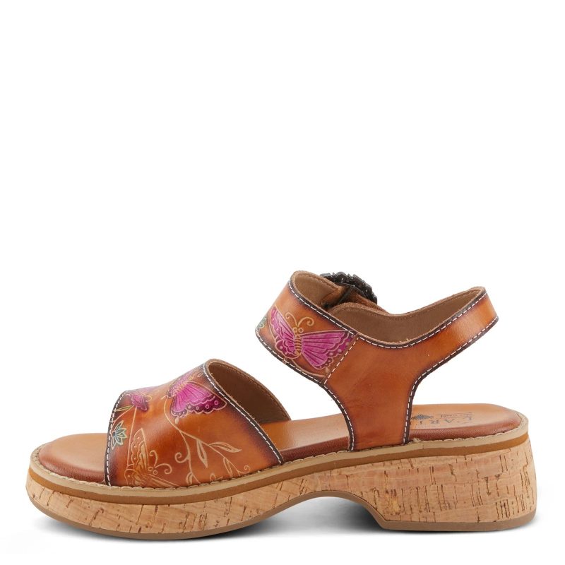 KENNA CAM Womens L Artiste By Spring Step Kenna Sandal Camel Multi 2