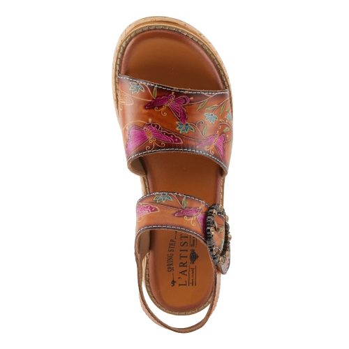 KENNA CAM Womens L Artiste By Spring Step Kenna Sandal Camel Multi 5