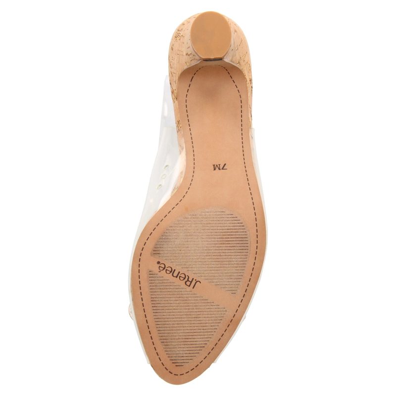 KERENS VICNG Womens J Renee Kerensa Sandal Cork Clear 6