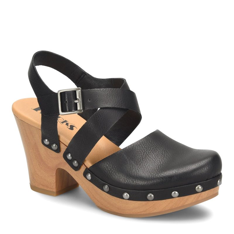 KR0002509 Womens Korks Abloom Clog Black