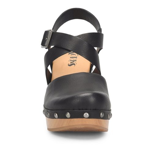 KR0002509 Womens Korks Abloom Clog Black 2