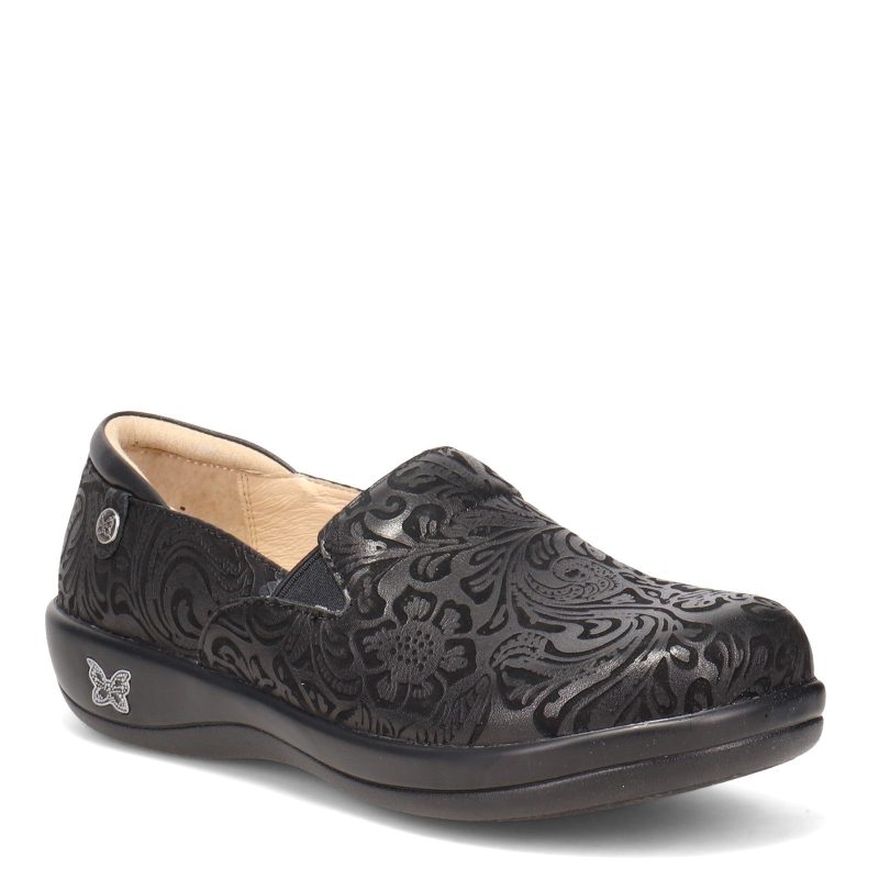 Kel 431 Womens Alegria Keli Professional Clog Black Paisley