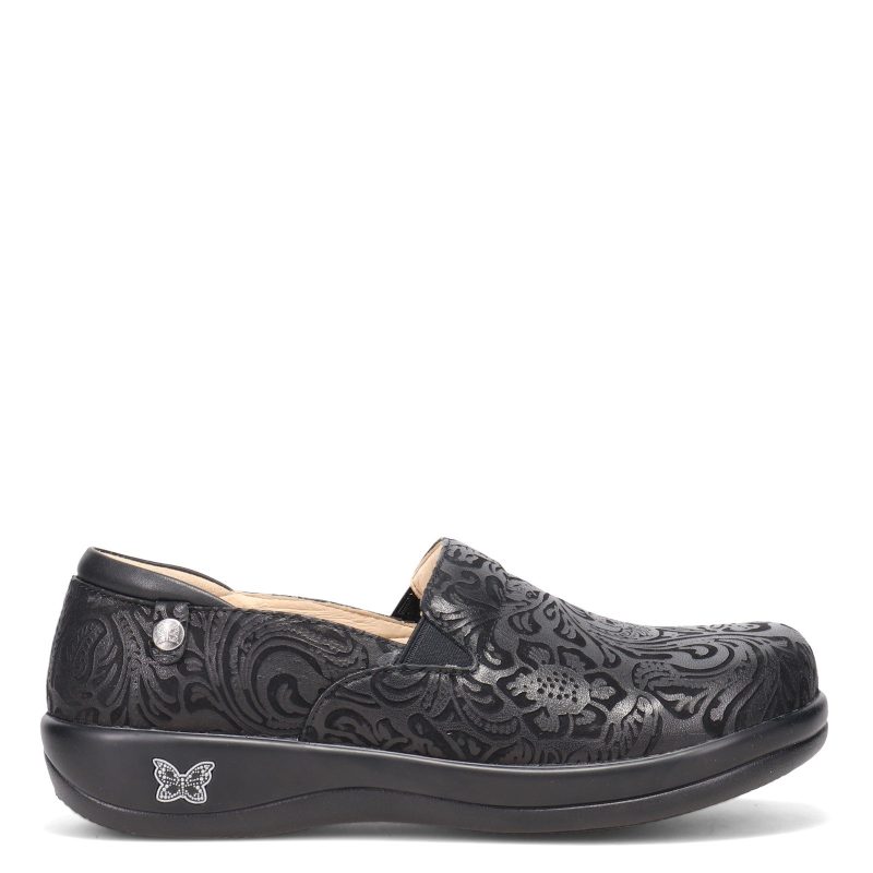 Kel 431 Womens Alegria Keli Professional Clog Black Paisley 1