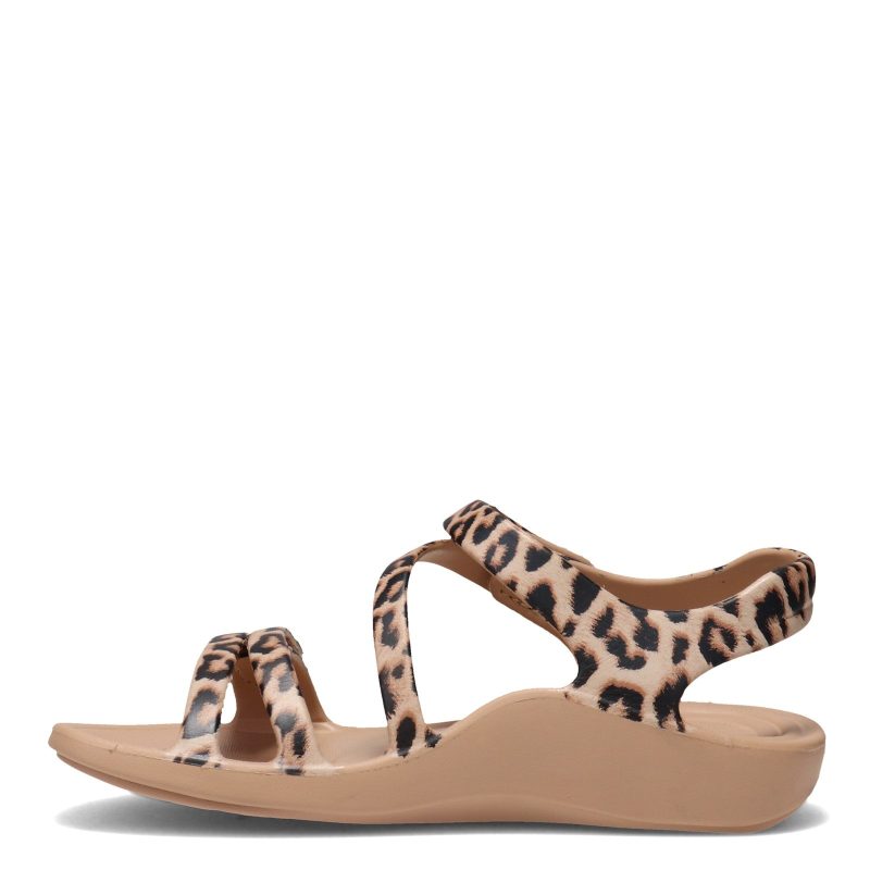 L8004 W Womens Aetrex Jillian Sport Sandal Leopard 3