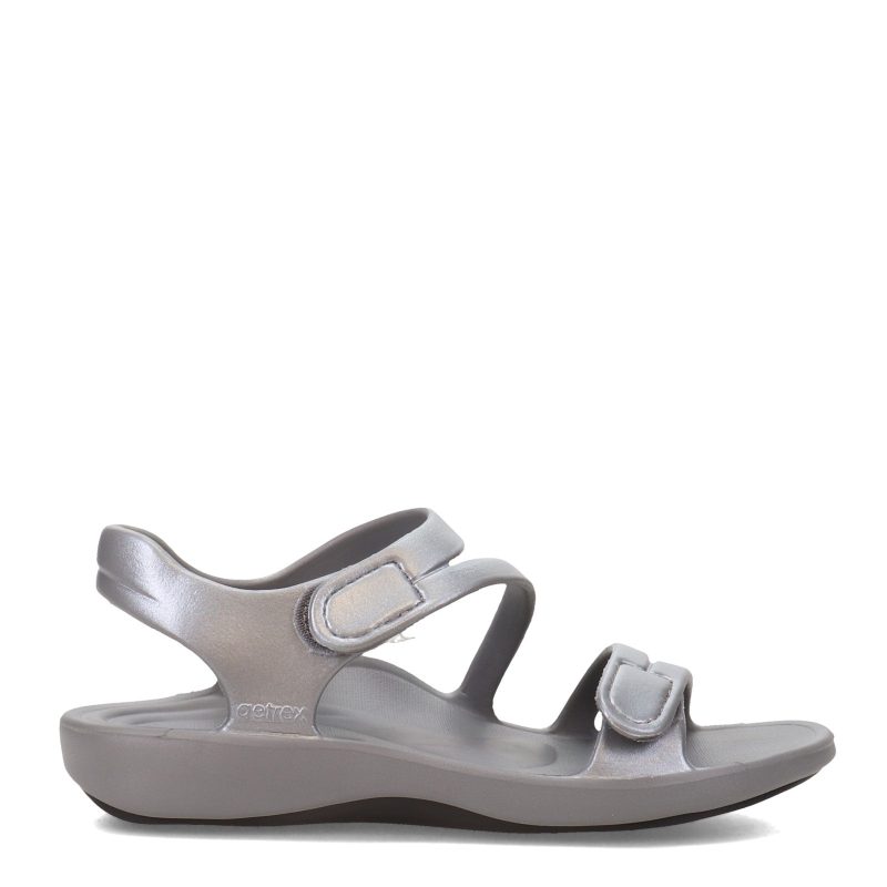 L8006W Womens Aetrex Jillian Sport Sandal Gray 1 ecf22a0c 587d 4123 bd5c 244e4aea0fbb