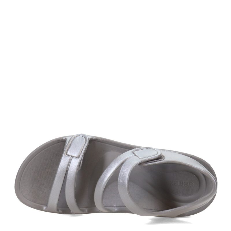 L8006W Womens Aetrex Jillian Sport Sandal Gray 5