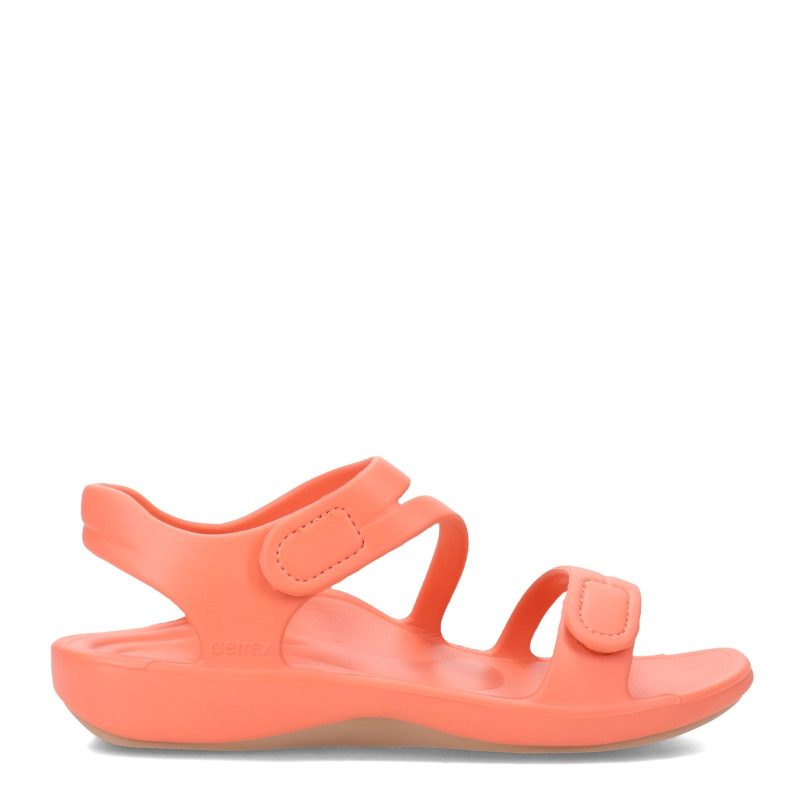 L8008W Womens Aetrex Jillian Sport Sandal Coral 1