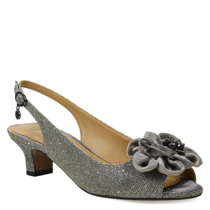 LEONEL GFPEW Womens J Renee Leonelle Sandal Pewter Sparkle