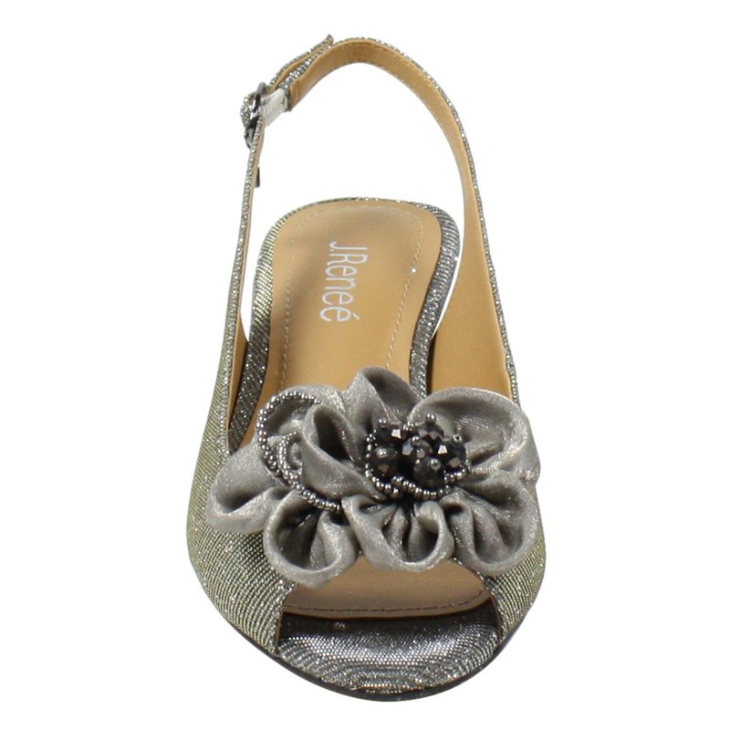 LEONEL GFPEW Womens J Renee Leonelle Sandal Pewter Sparkle 2