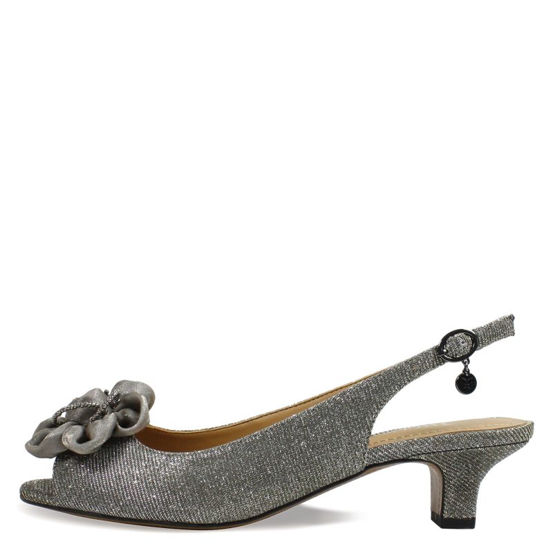 LEONEL GFPEW Womens J Renee Leonelle Sandal Pewter Sparkle 3