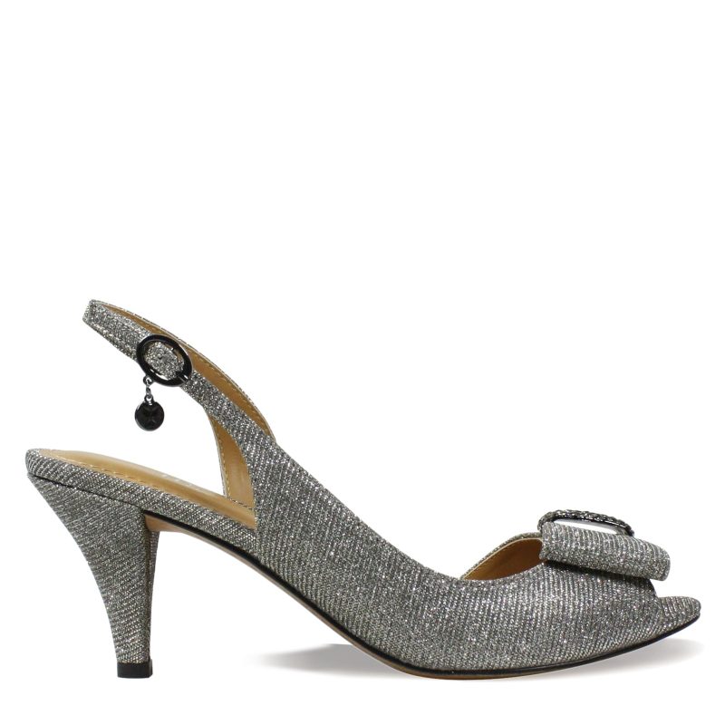 LUANDA GFPEW Womens J Renee Luanda Sandal Pewter Sparkle 1