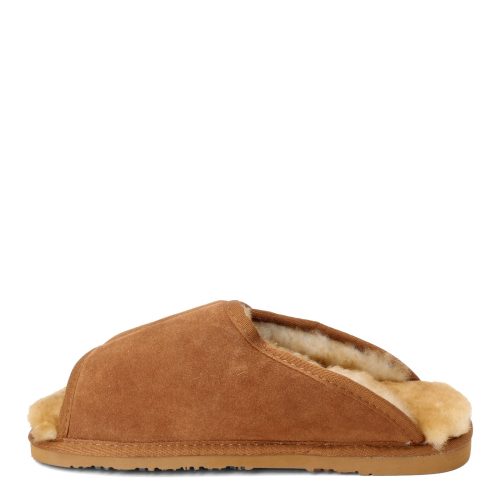 M0604 Cnt Mens Lamo Wrap Slipper Chestnut 3