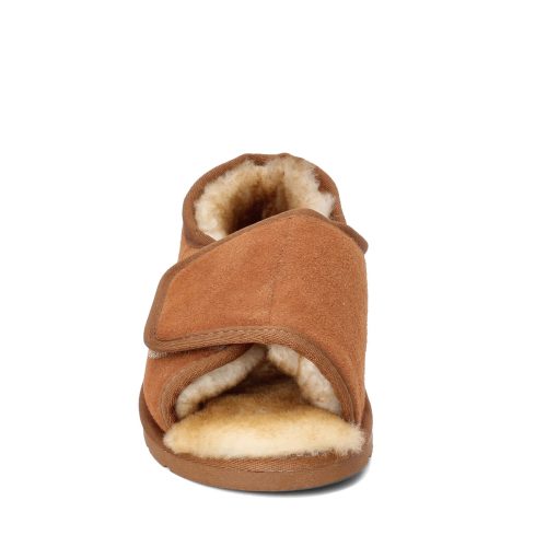 M1018 Cnt Mens Lamo Open Toe Wrap Slipper Chestnut 2 1c64476e 94ec 4744 83ef 8aac5e490150