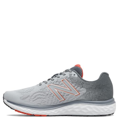 M680LG7 Mens New Balance 680v7 Running Shoe Grey Red 3