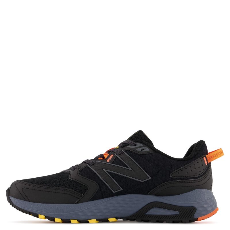 MT410CK7 Mens New Balance Mt410 V7 Trail Running Shoe Black Grey Orange 3