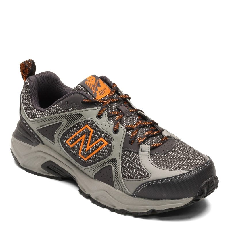 Mt481 Lc3 Mens New Balance Mt481v3 Trail Running Shoe Gray Black Orange