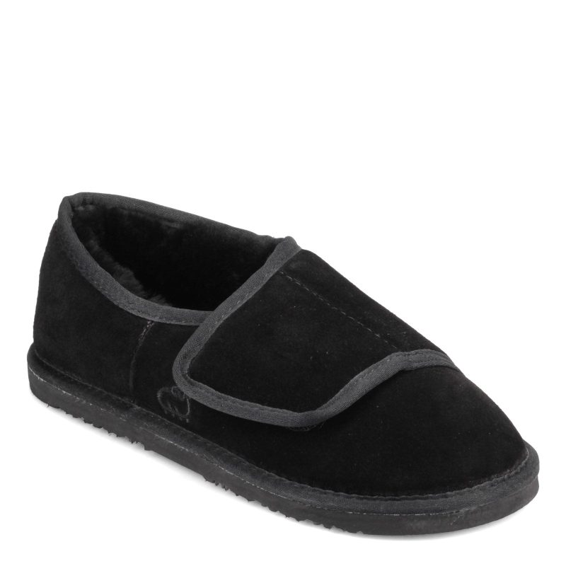 Mum1015 Bm Blk Mens Lamo Closed Toe Wrap Slipper Black