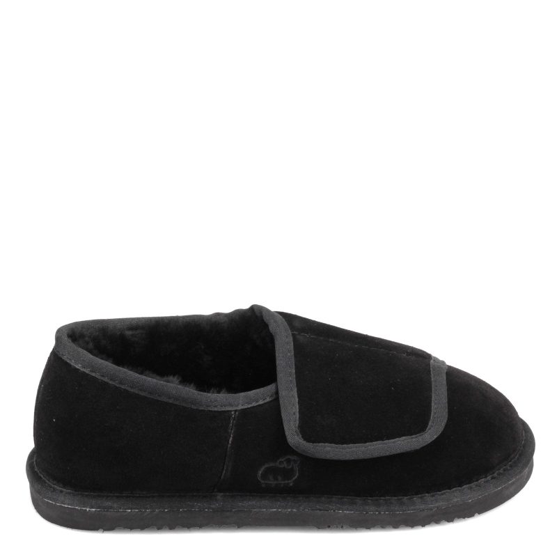 Mum1015 Bm Blk Mens Lamo Closed Toe Wrap Slipper Black 1