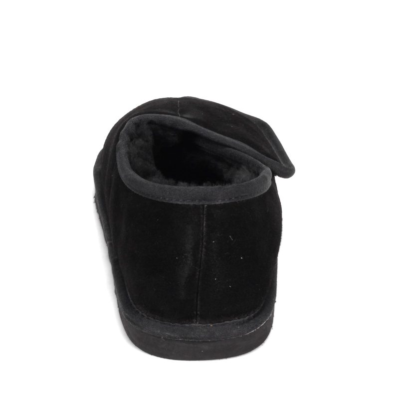 Mum1015 Bm Blk Mens Lamo Closed Toe Wrap Slipper Black 4