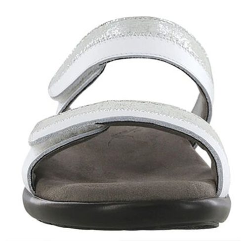 NUDU SLIDE WHIT Womens Sas Nudu Slide Sandal White Silver 2