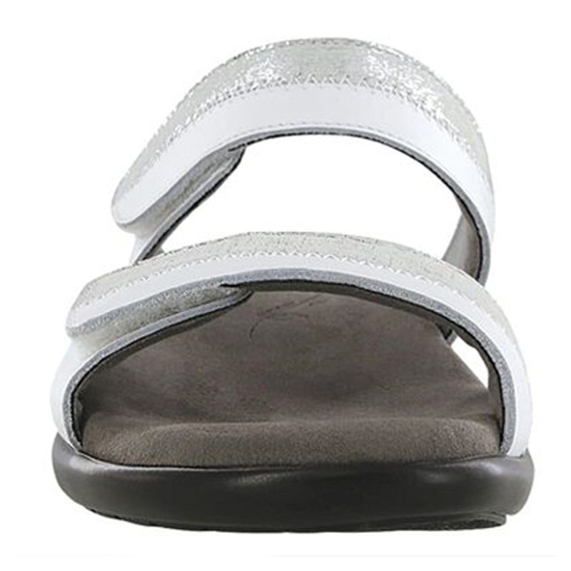 NUDU SLIDE WHIT Womens Sas Nudu Slide Sandal White Silver 2