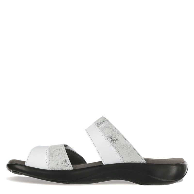 NUDU SLIDE WHIT Womens Sas Nudu Slide Sandal White Silver 3