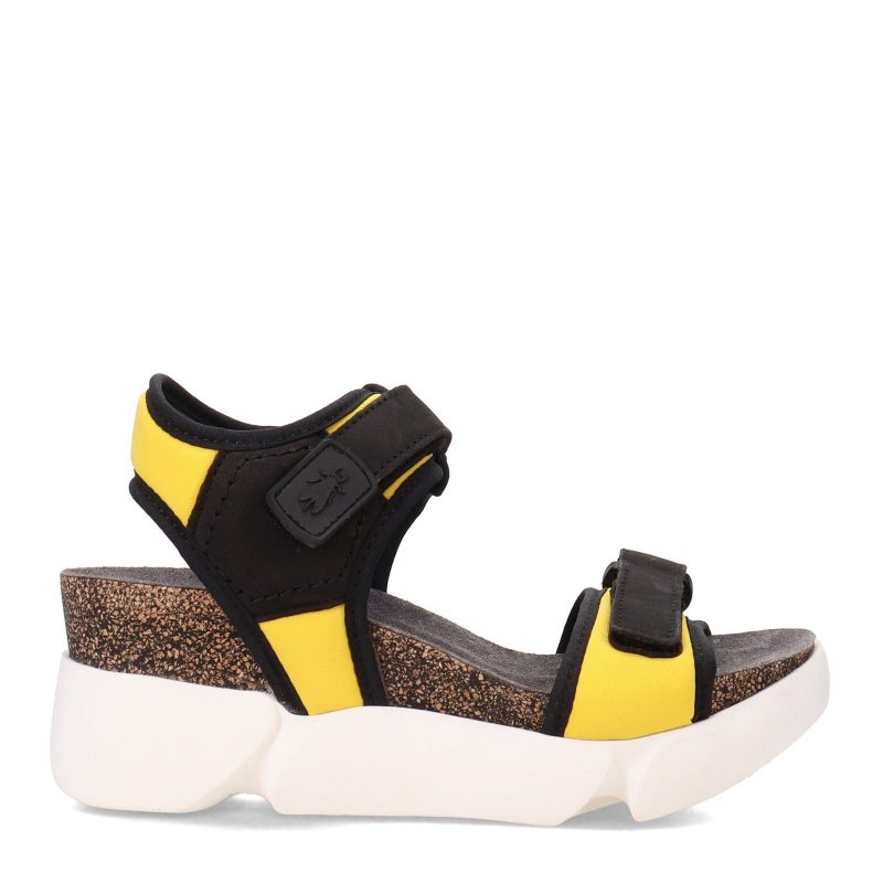 P144727 006 Womens Fly London Sigo Sandal Black Yellow 1 313c7a9f 68a1 4709 84e5 05c1e6017d9b