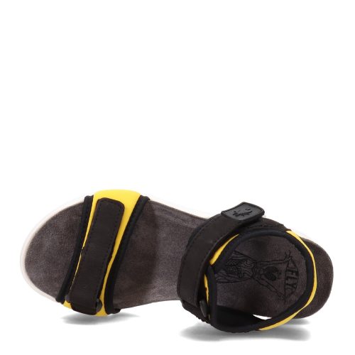 P144727 006 Womens Fly London Sigo Sandal Black Yellow 5