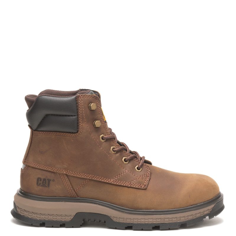 P51059 Mens Caterpillar Exposition Hiker 6in Soft Toe Work Boot Brown 1