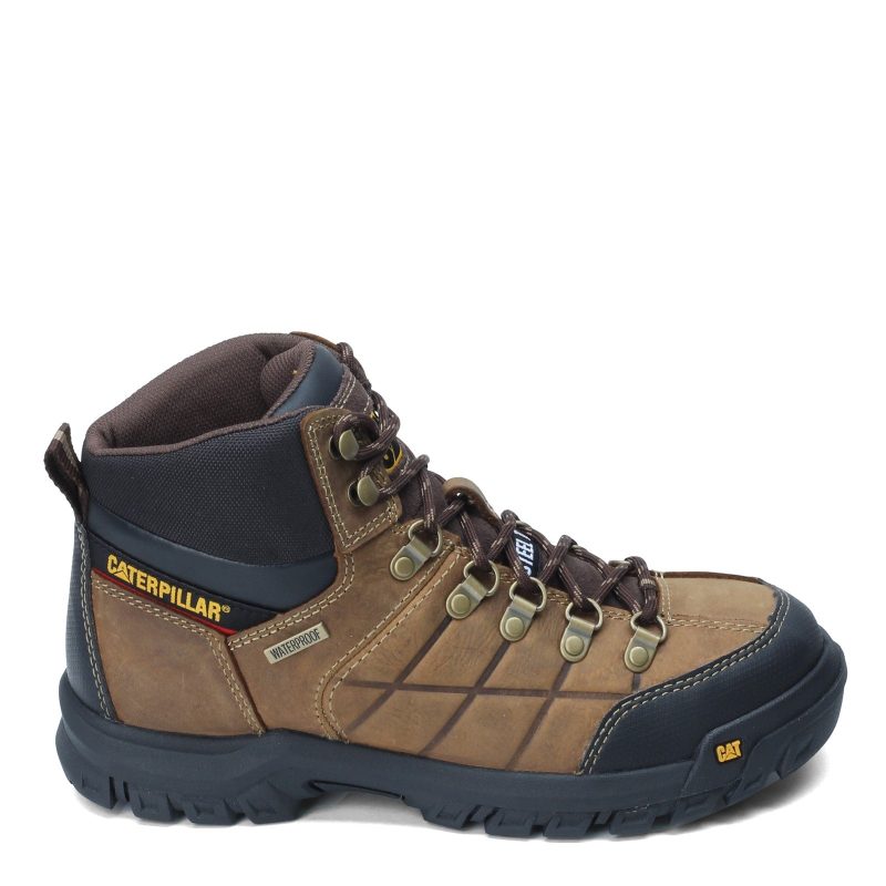 P90935 Mens Caterpillar Threshold Waterproof Work Boot Brown 1