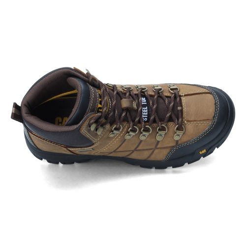 P90935 Mens Caterpillar Threshold Waterproof Work Boot Brown 5