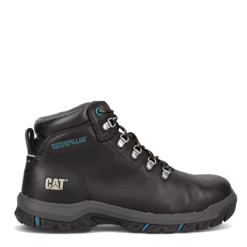 P91022 Womens Caterpillar Mae Steel Toe Waterproof Work Boot Black 1