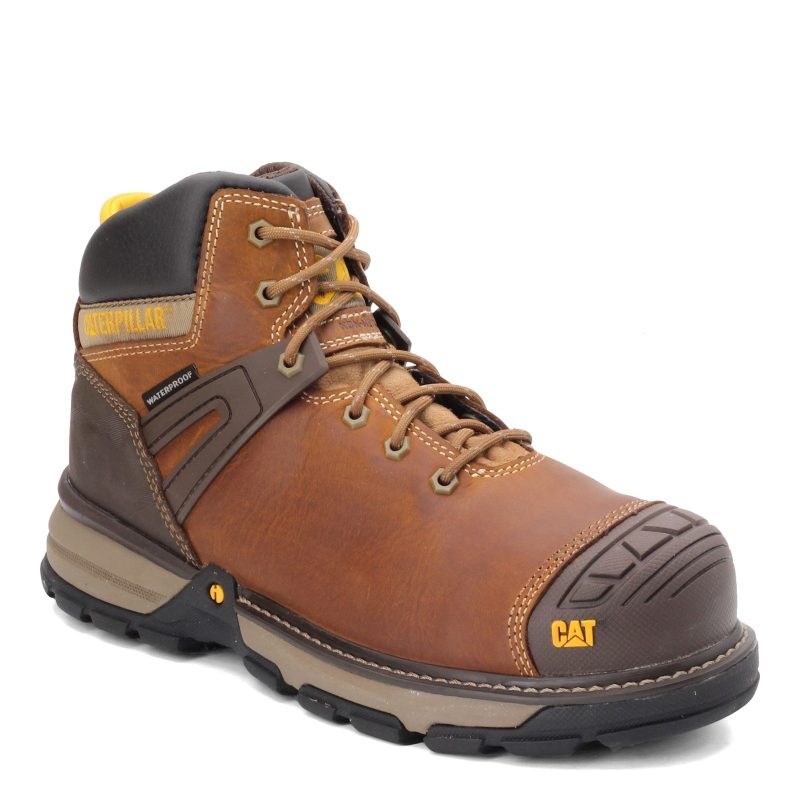 P91218 Mens Caterpillar Excavator Superlite Nano Toe Work Boot Dark Beige