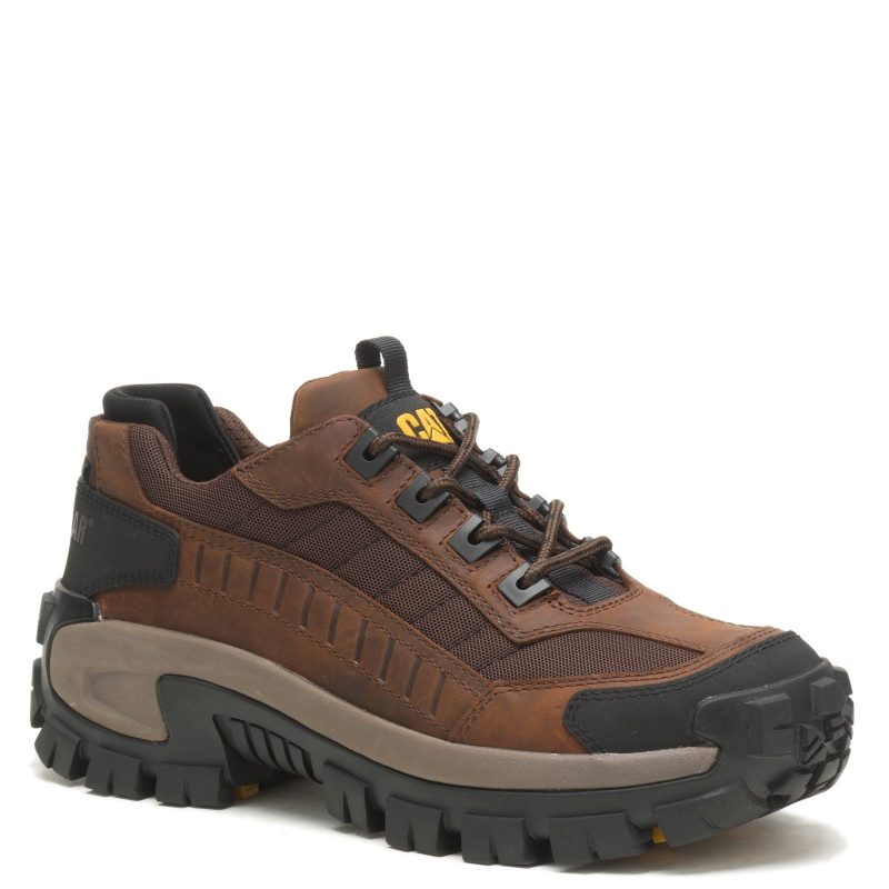 P91338 Mens Caterpillar Invader Steel Toe Work Shoe Dark Brown