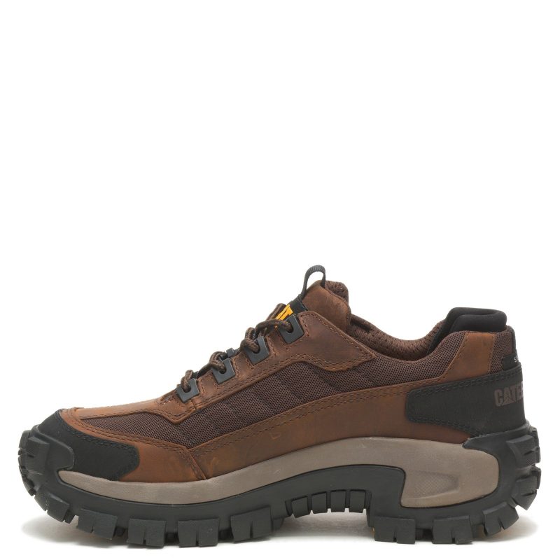 P91338 Mens Caterpillar Invader Steel Toe Work Shoe Dark Brown 2