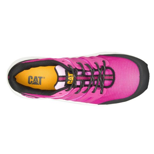 P91355 Womens Caterpillar Streamline 20 Comp Toe Work Shoe Fuchsia 4