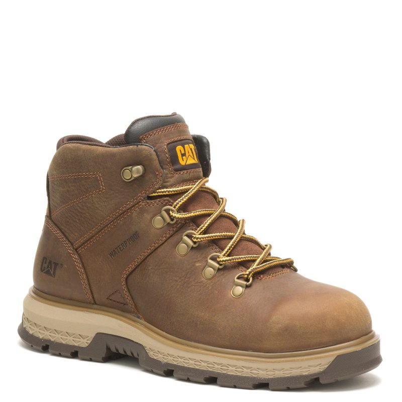 P91370 Mens Caterpillar Exposition Hiker Wp Alloy Toe Work Boot Brown