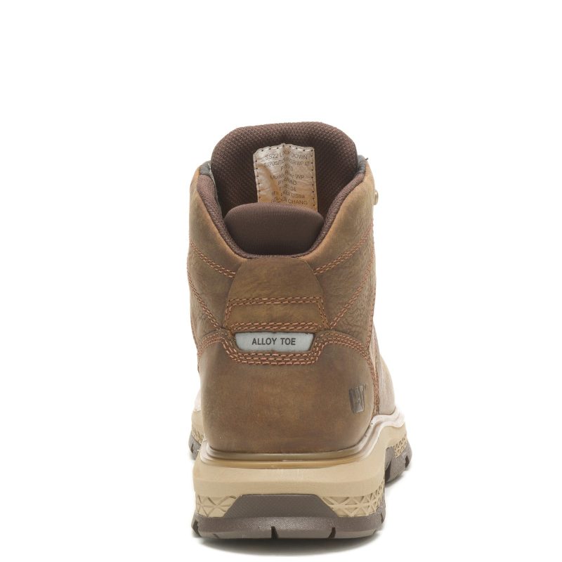 P91370 Mens Caterpillar Exposition Hiker Wp Alloy Toe Work Boot Brown 3